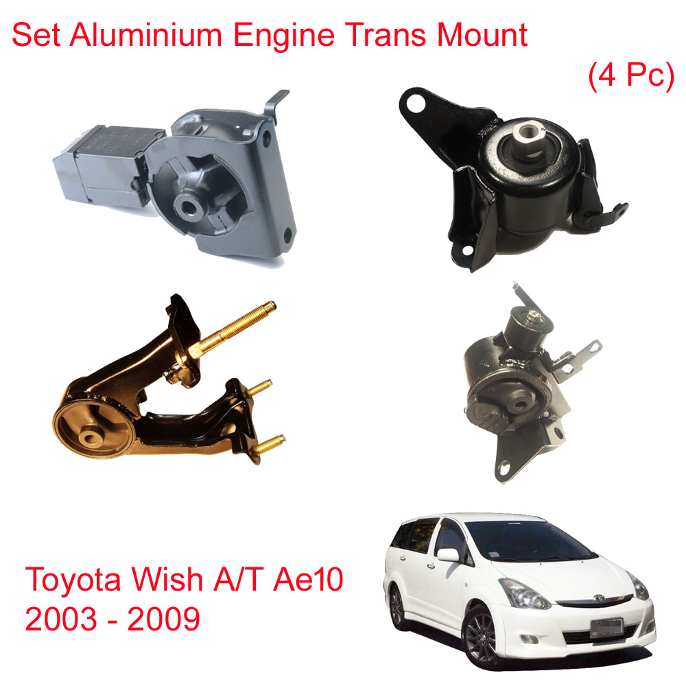 2003 2009 Set Aluminium Engine Motor Trans Mount Fits Toyota Wish A/T