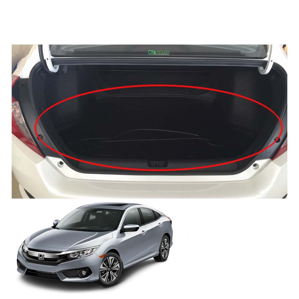 2016 2017 + Rear Cargo Trunk Tray Trim Black 1 Pc For Honda Civic Fc