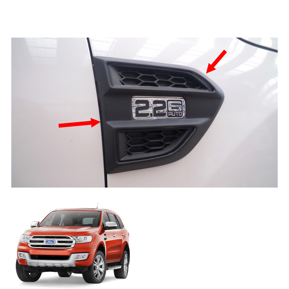 Fog Lamp Light Cover Chrome Trim 2 Pc Fits Ford Everest Endeavour 2015-2017