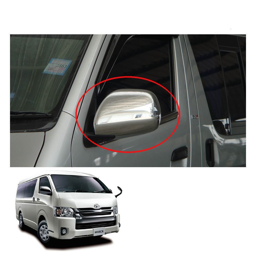 CHROME COVER ELECTRIC MIRROR FIT FOR TOYOTA HIACE COMMUTER 2005-2018