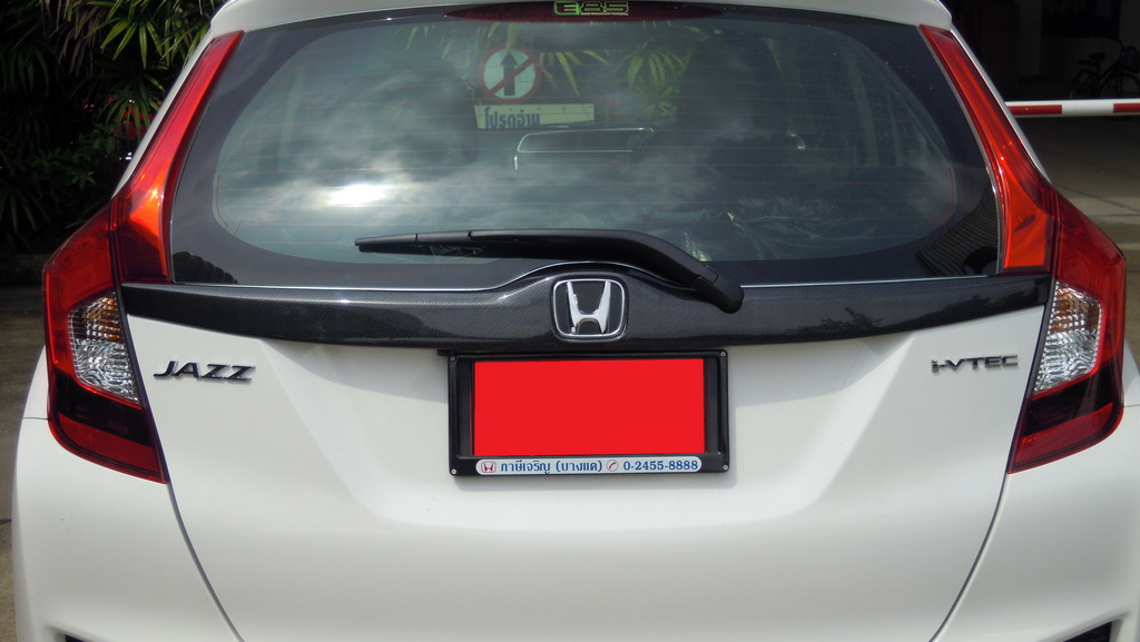 Trim Tailgate Rear Door Accent Carbon Black Cover For Honda Jazz Fit 14 2015 17 eBay