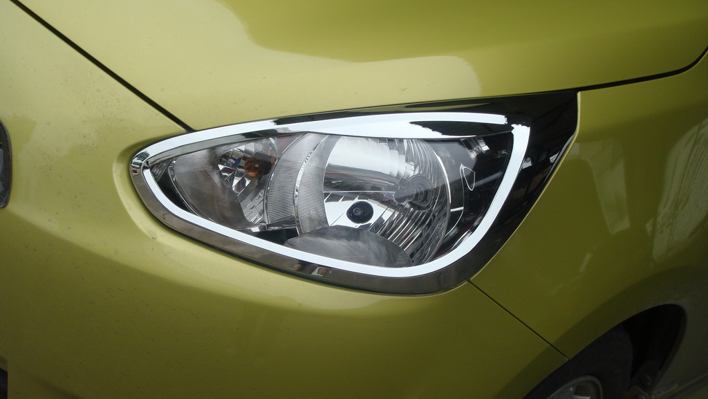 Fit For Mitsubishi Mirage 2012-2015 Chrome Head Light Lamp Cover Trim 2 PCS