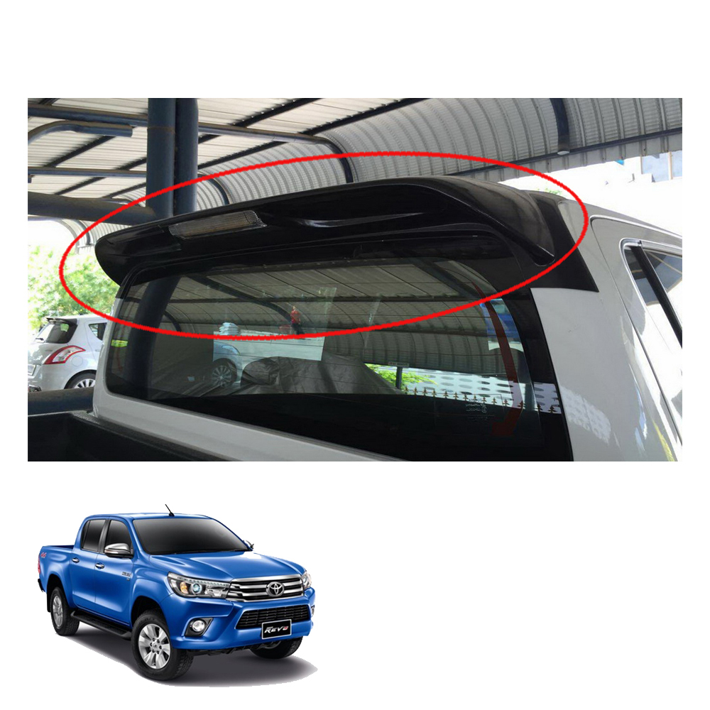 Rear Roof Spoiler Trim + Break Light Fit Toyota Hilux Revo SR5 M70 UTE