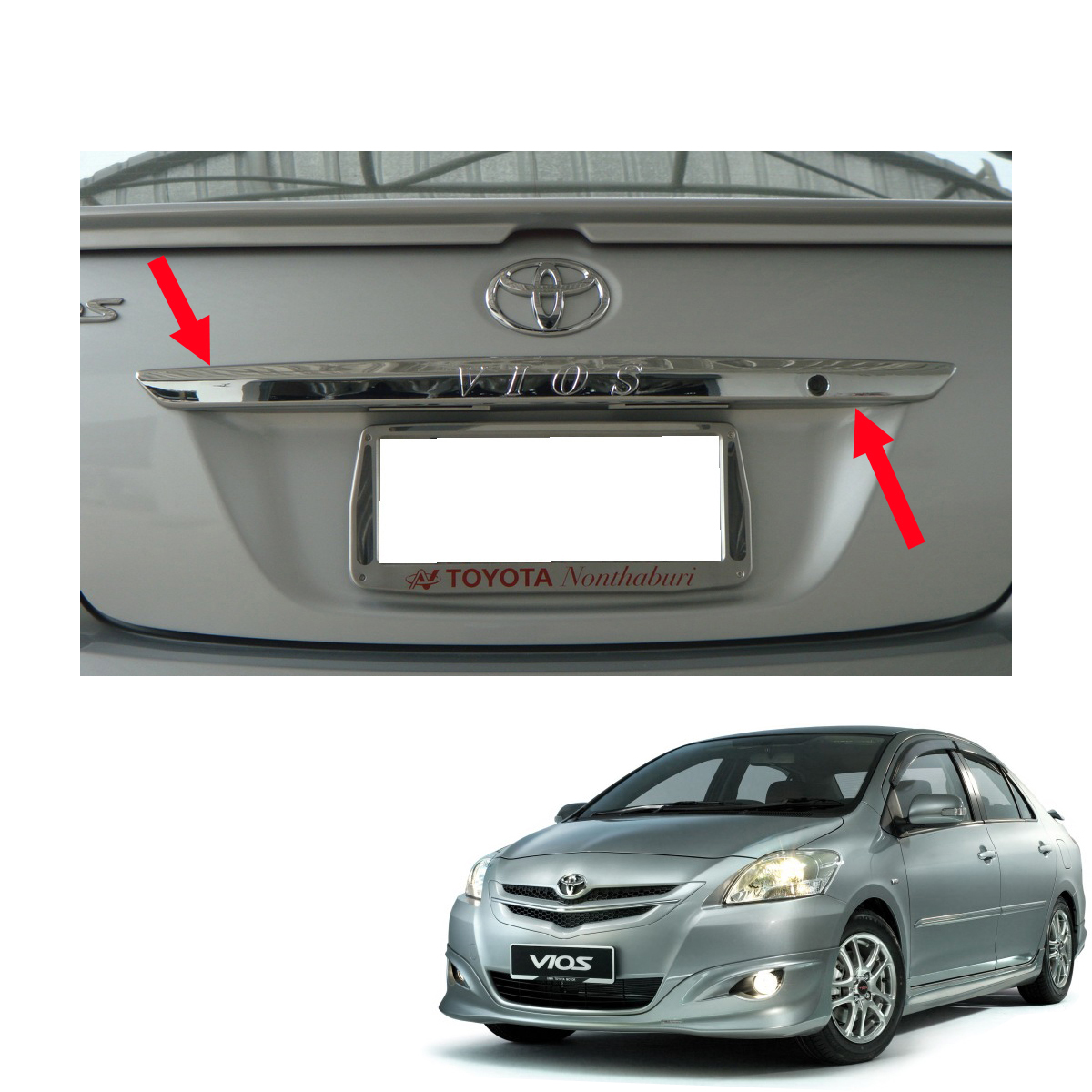 REAR SPOILER COLORED FOR FORD FIESTA 5DOOR HATCHBACK 2010-2013