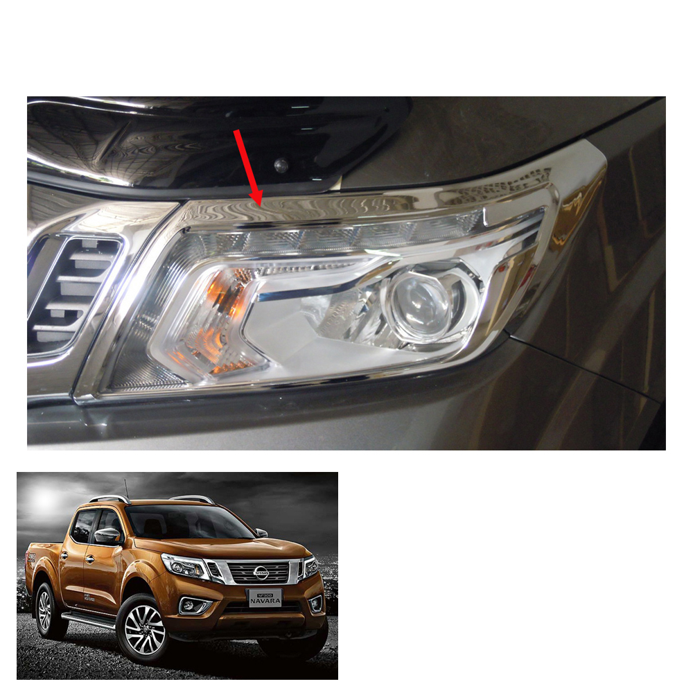 Fog Lamp Light Cover Chrome LH RH Nissan NP300 Navara Frontier fit 2015 16-17