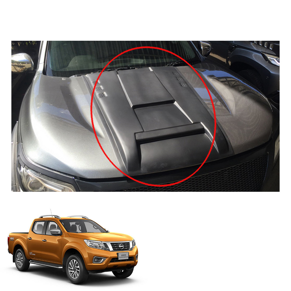 BONNET SCOOP WITH STAINLESS NUT V.2 FOR NISSAN FRONTIER NAVARA NP300 2014-2017