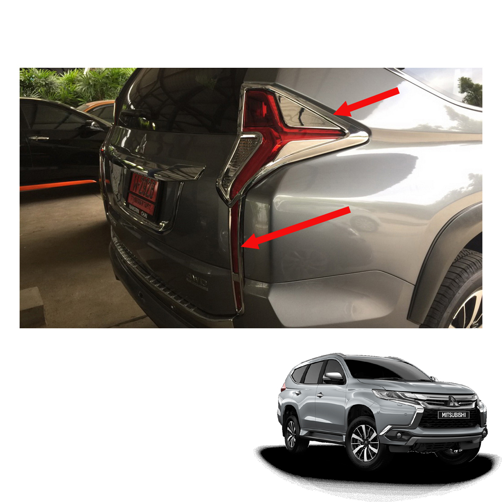 Mitsubishi Pajero Montero Sport Tail Lamp Light Cover Chrome Trim fit