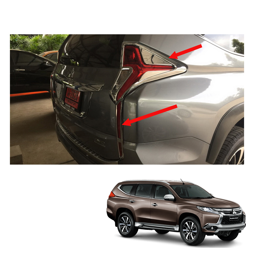 Fits Mitsubishi Pajero Montero Sport Tail Lamp Light Cover Chrome Trim