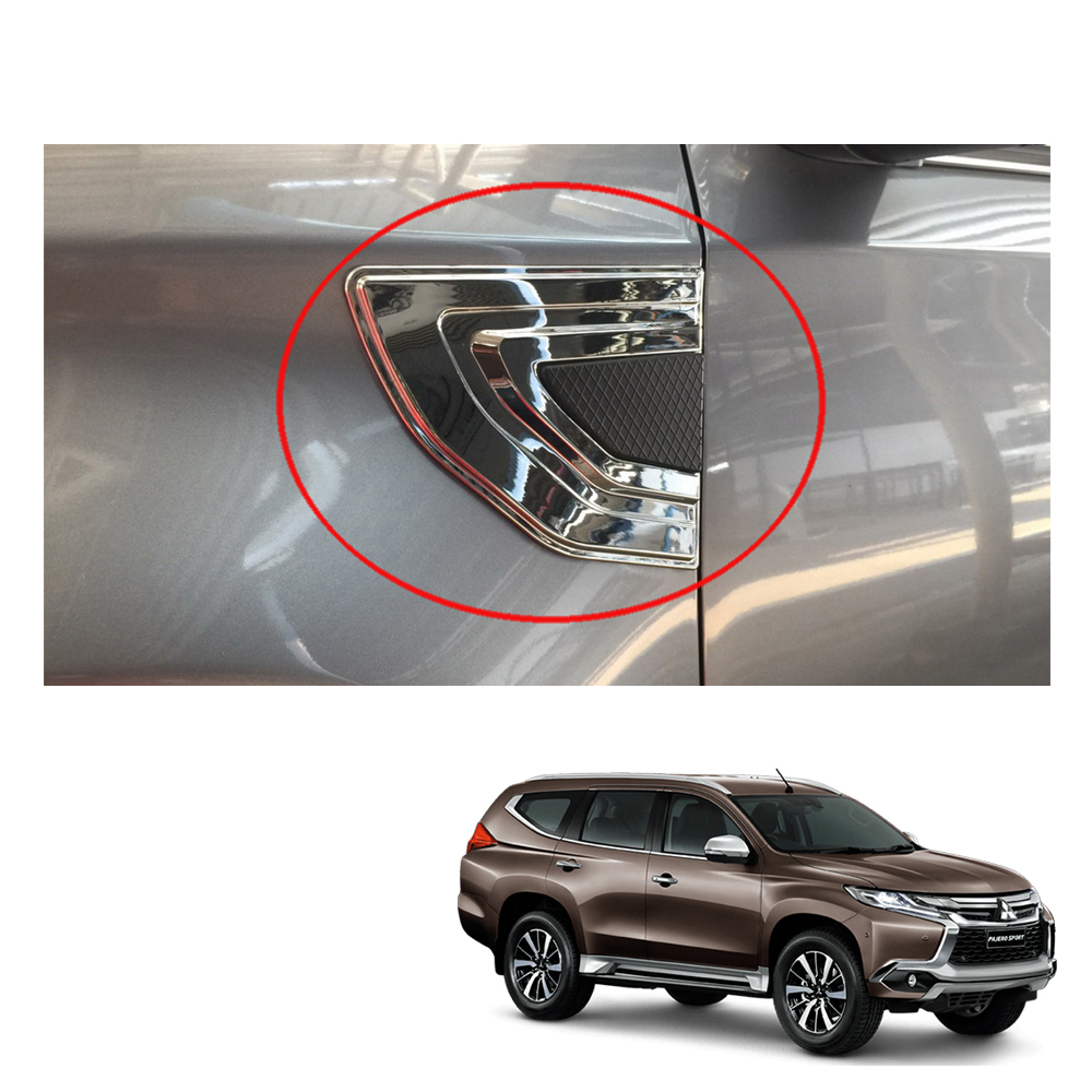 For Mitsubishi Pajero Montero Sport Suv Fog Lamp Light Cover Chrome on 2015-2017