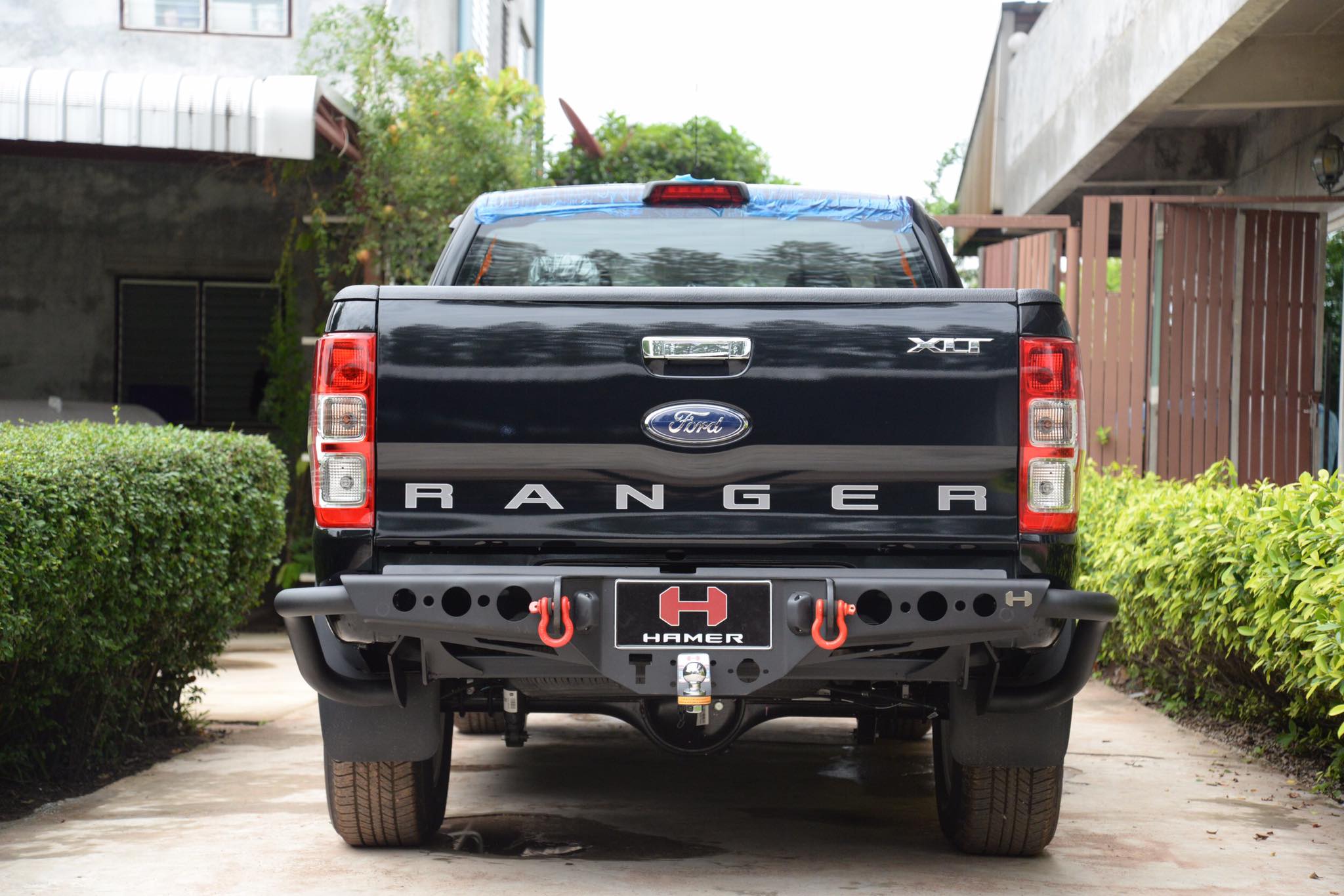 Rear Bumper Steel Hamer Matte Black MX201 Trim For Ford Ranger T5 T6