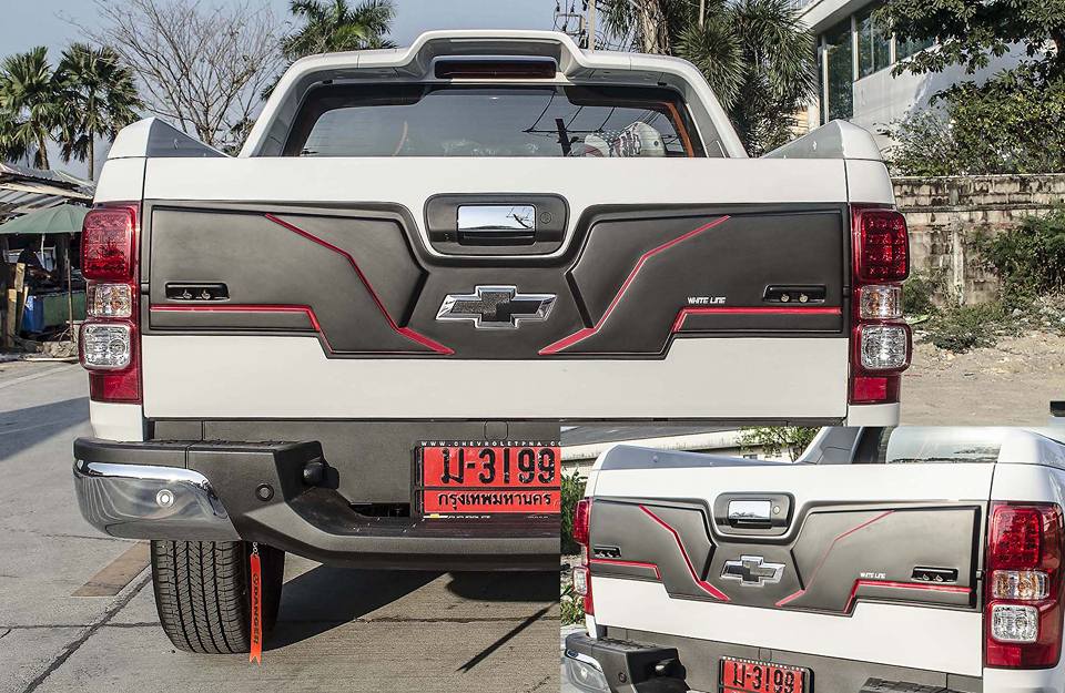 New Chevrolet Holden Colorado 17 + LED Rear Tailgate Outer Cover Black