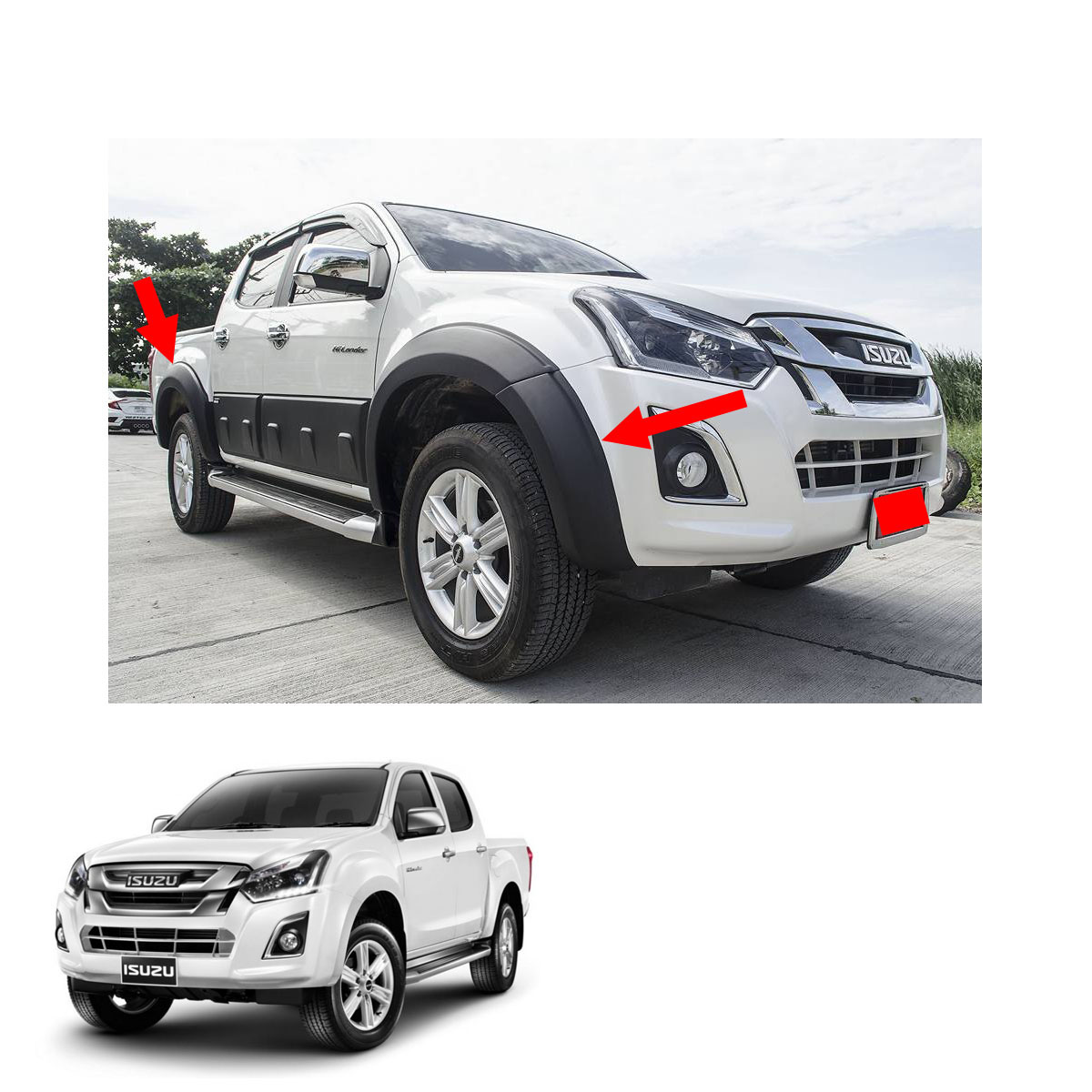 Fender Flares Wheel Matte Black 6 4 Pc Fit Isuzu D Max Holden Rodeo