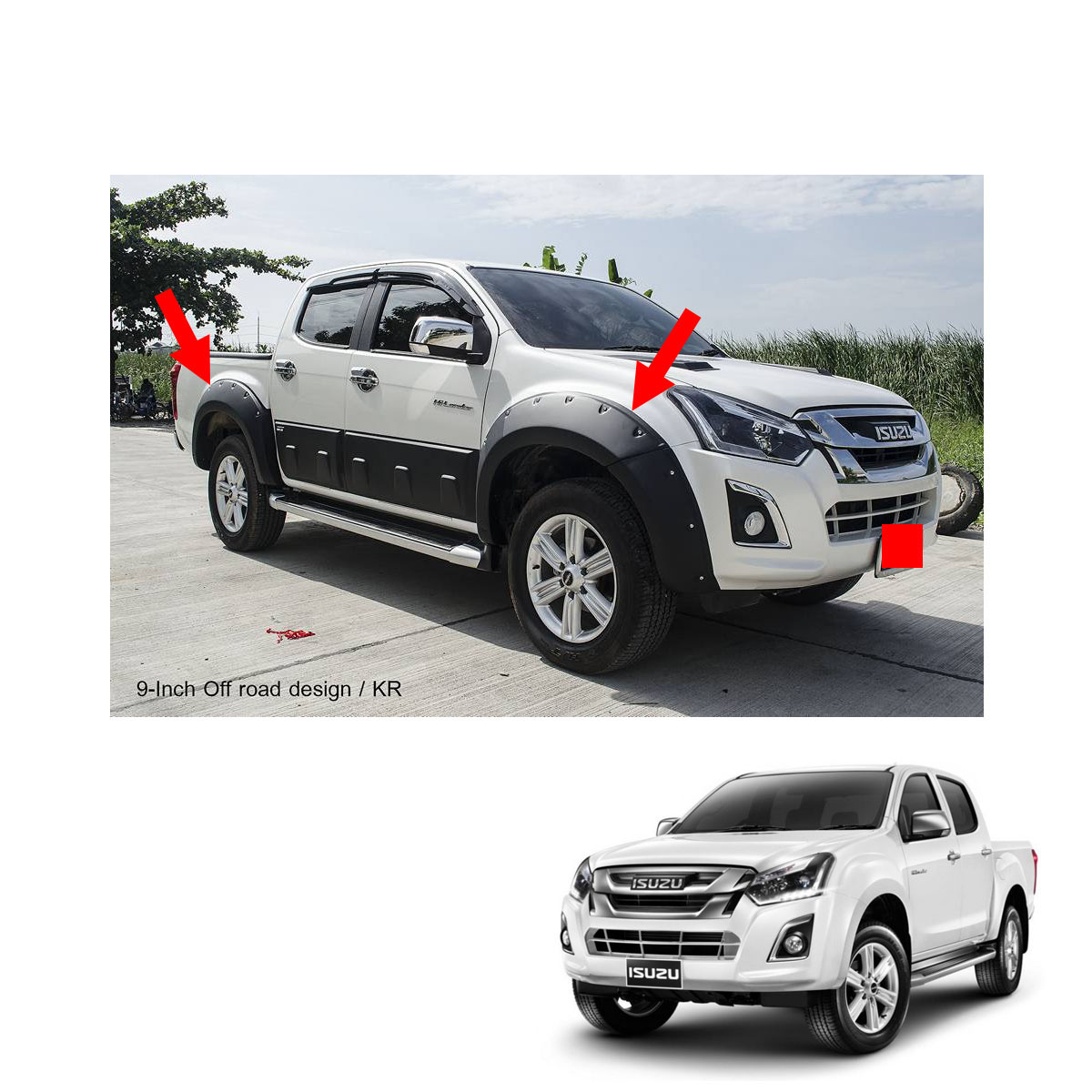 Fender Flares Wheel Matte Black 9 Nuts 4pc For Isuzu D Max Holden