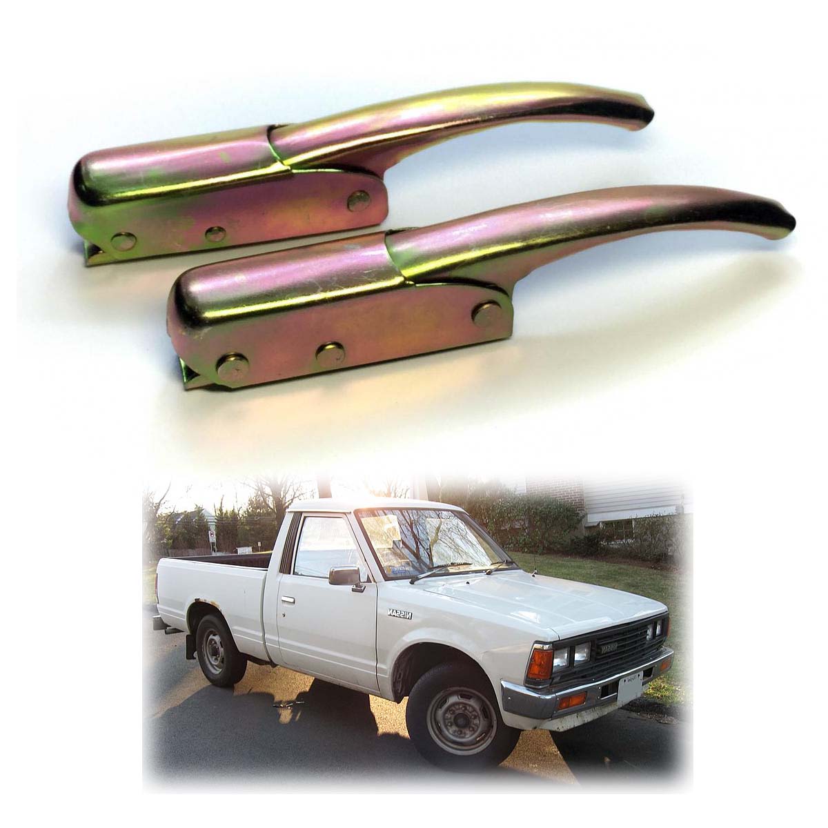 Pair Rear Tailgate Handle Lock Fits Datsun Nissan Pickup 720 Bigm 1980