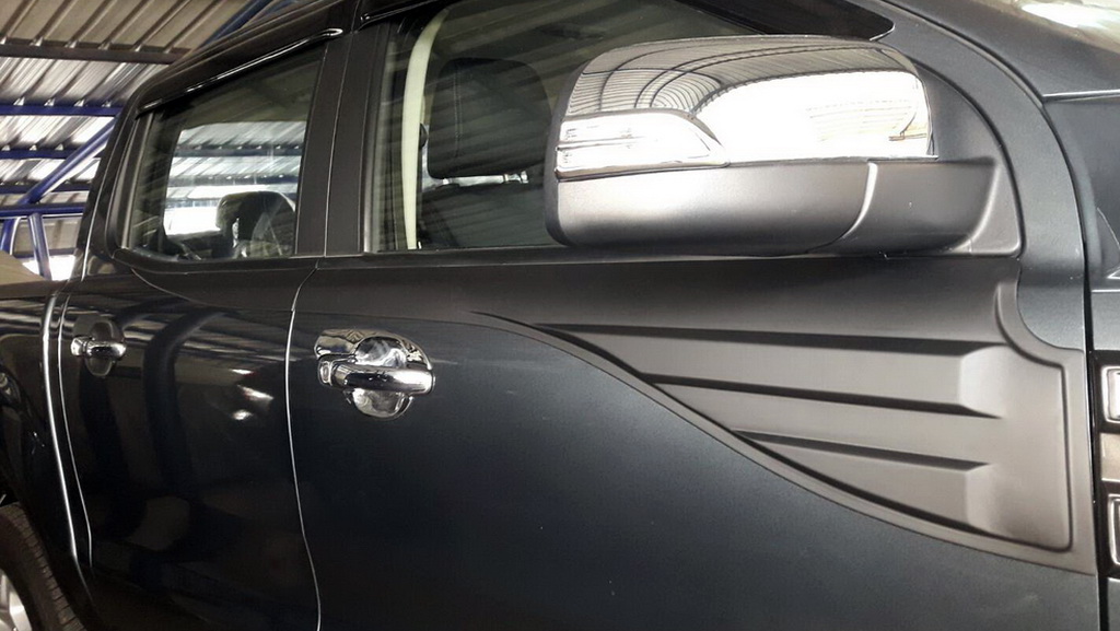 Side Door Window Cladding Trim Matte Black Fits Ford Ranger T6 Mk2 2015