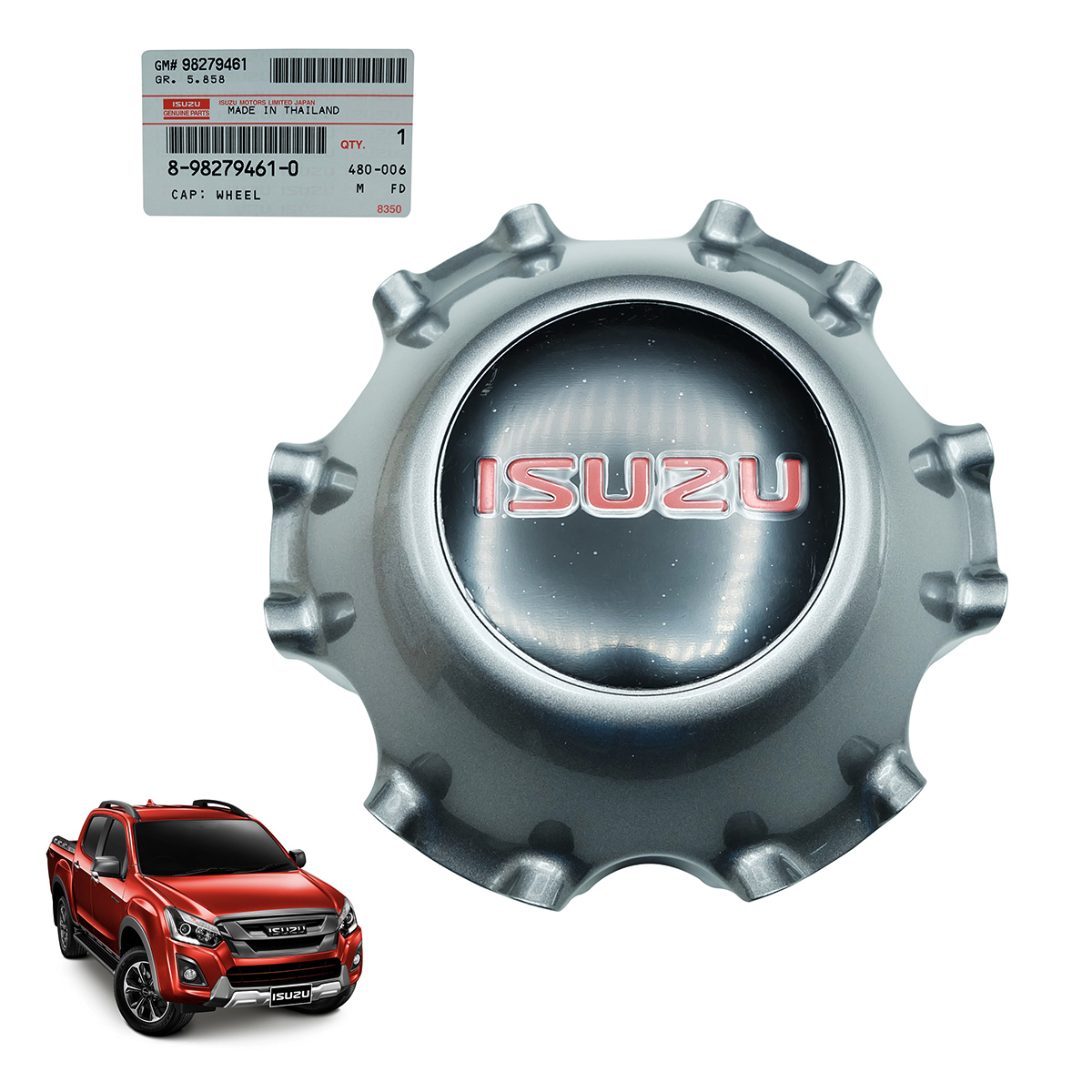 Wheel Center Cap Silver Genuine 1 Pc For Isuzu DMax XSeries Holden