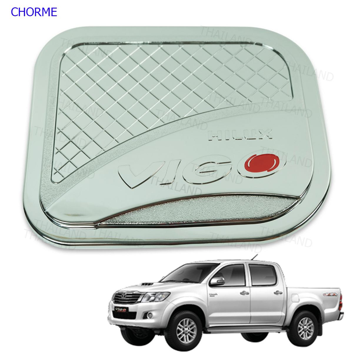 Fuel Oil Tank Cap Cover Chrome Trim 1Pc Fits Toyota Hilux Vigo Pickup