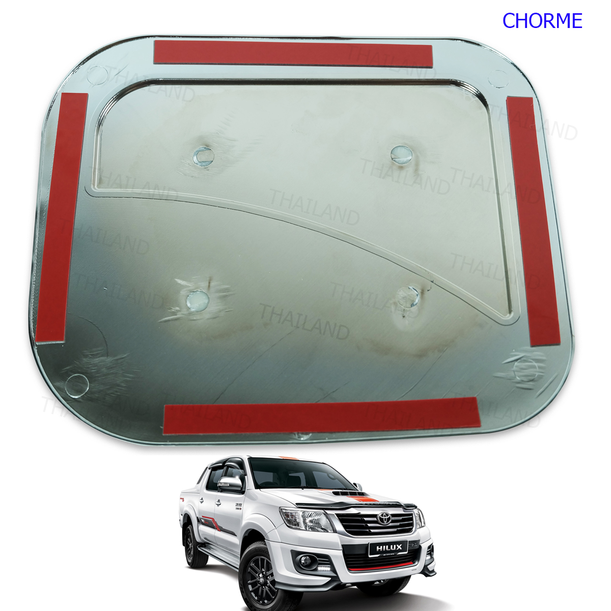 Fuel Oil Tank Cap Cover Chrome Trim 1Pc Fits Toyota Hilux Vigo Pickup