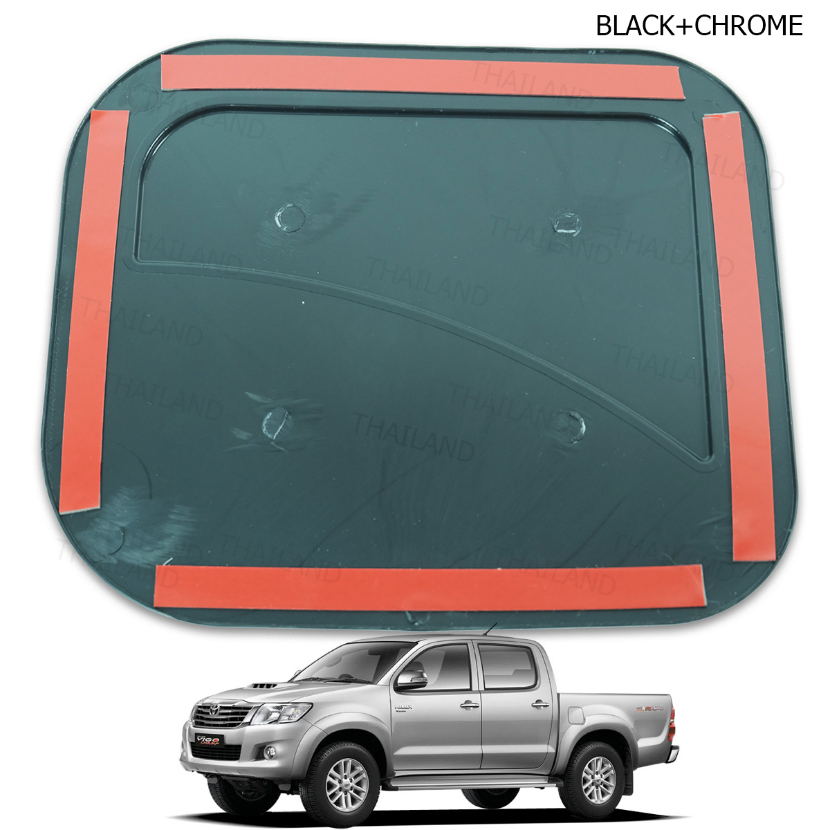 2005 2014 Fuel Oil Tank Cap Cover Black Chrome Fits Toyota Hilux Vigo