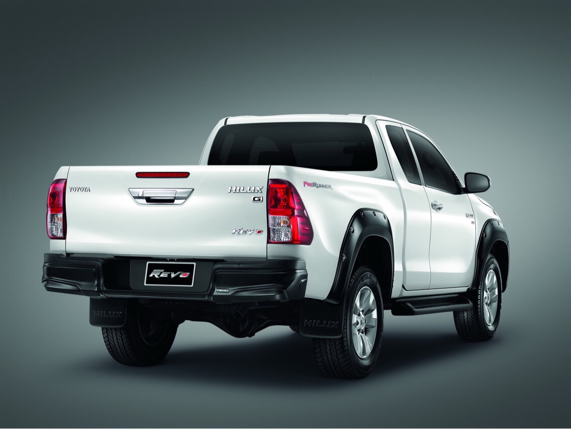 Fit Toyota Hilux Revo 15 16 17 Rear Bumper Corner Cover Black Genuine