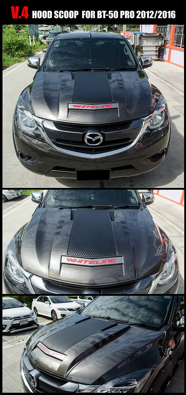 hood scoops ebay on Bonnet Hood Scoop Cover Matte Black V4 Trim Fits Mazda Bt 50 Pro 2012 2017 Ebay