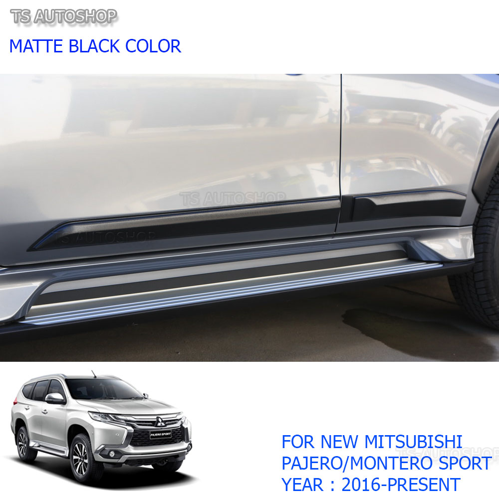 Mitsubishi Pajero Montero Sport 2016 Matte Black Side Door Body Molding