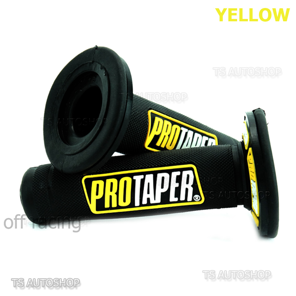 Yellow Motorcycle Grips 7/8" 22mm Handle Bar ProTaper Pit Dirt Bike