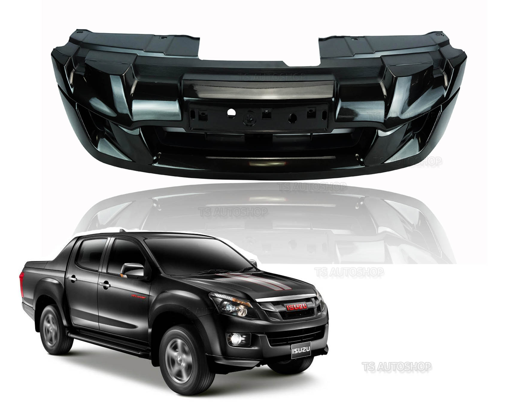 FOR ALL NEW ISUZU DMAX D-MAX 2015 2016 17 2018 FRONT NET GRILLE GRILL CARBON