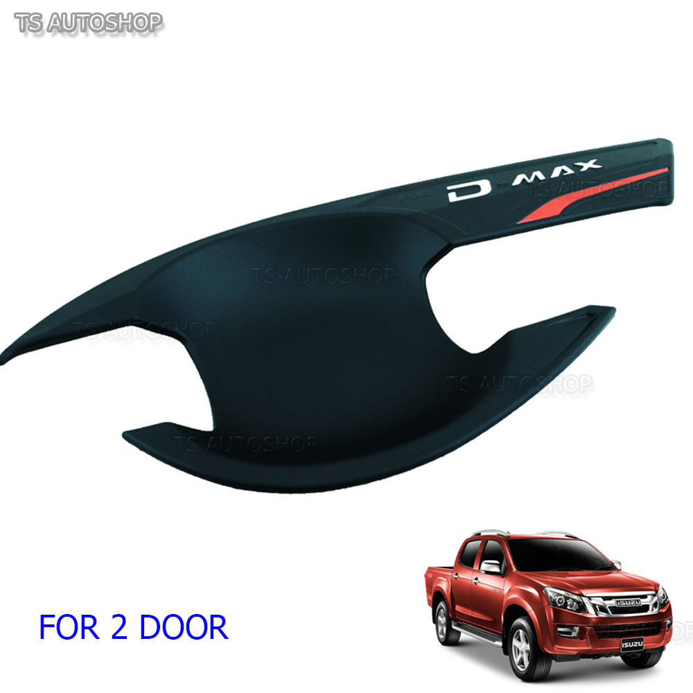 Matte Black 2 Door Bowl Housing Handle Cover For Isuzu Dmax D-Max 2012 2015 17