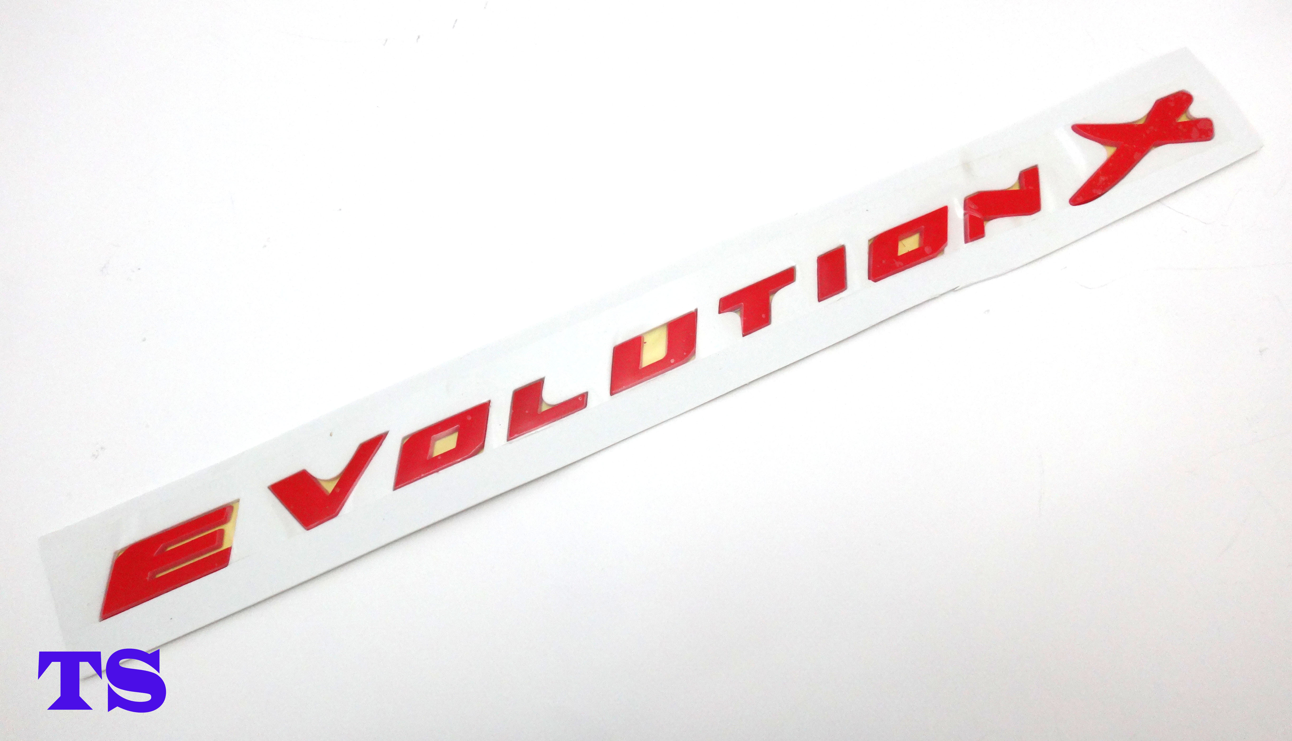 Red Trunk Rear Logo Evolution X Emblem For Mitsubishi Evoluton 10 4door Sedan Ebay