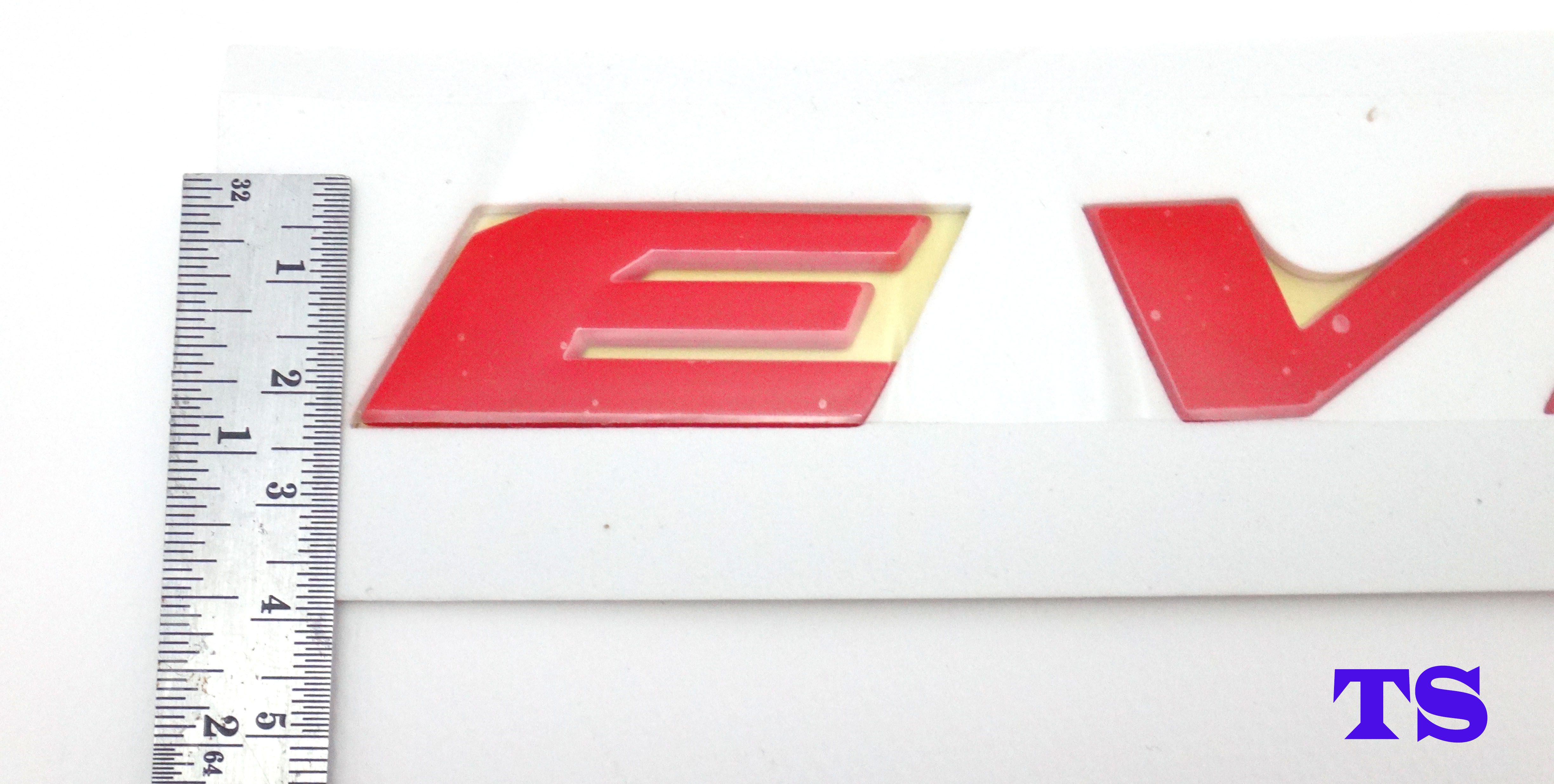 RED REAR LOGO /"EVOLUTION X/" EMBLEM FOR MITSUBISHI EVOLUTON X 10 4DOOR SEDAN