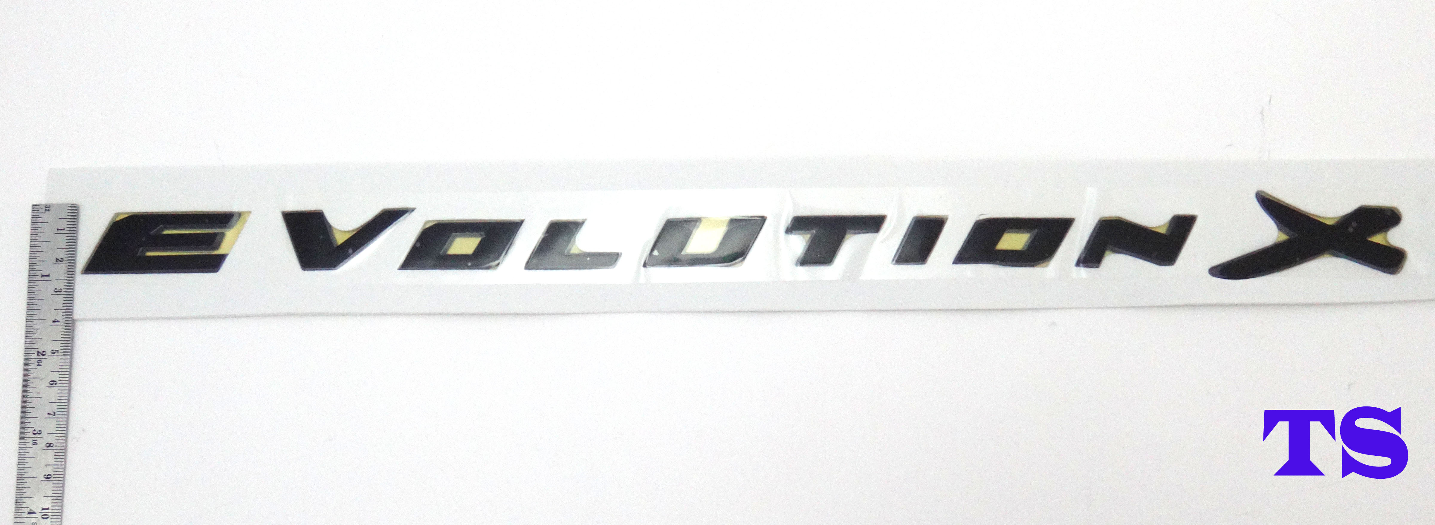Black Rear Logo Evolution X Trunk Emblem For Mitsubishi Evoluton 10 4dr Sedan Ebay