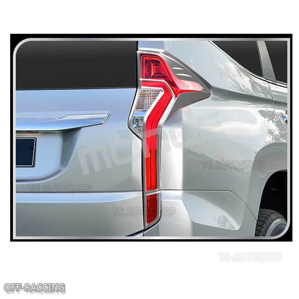 Set Chrome Rear Tail Lamp Light Cover For Mitsubishi Pajero Montero