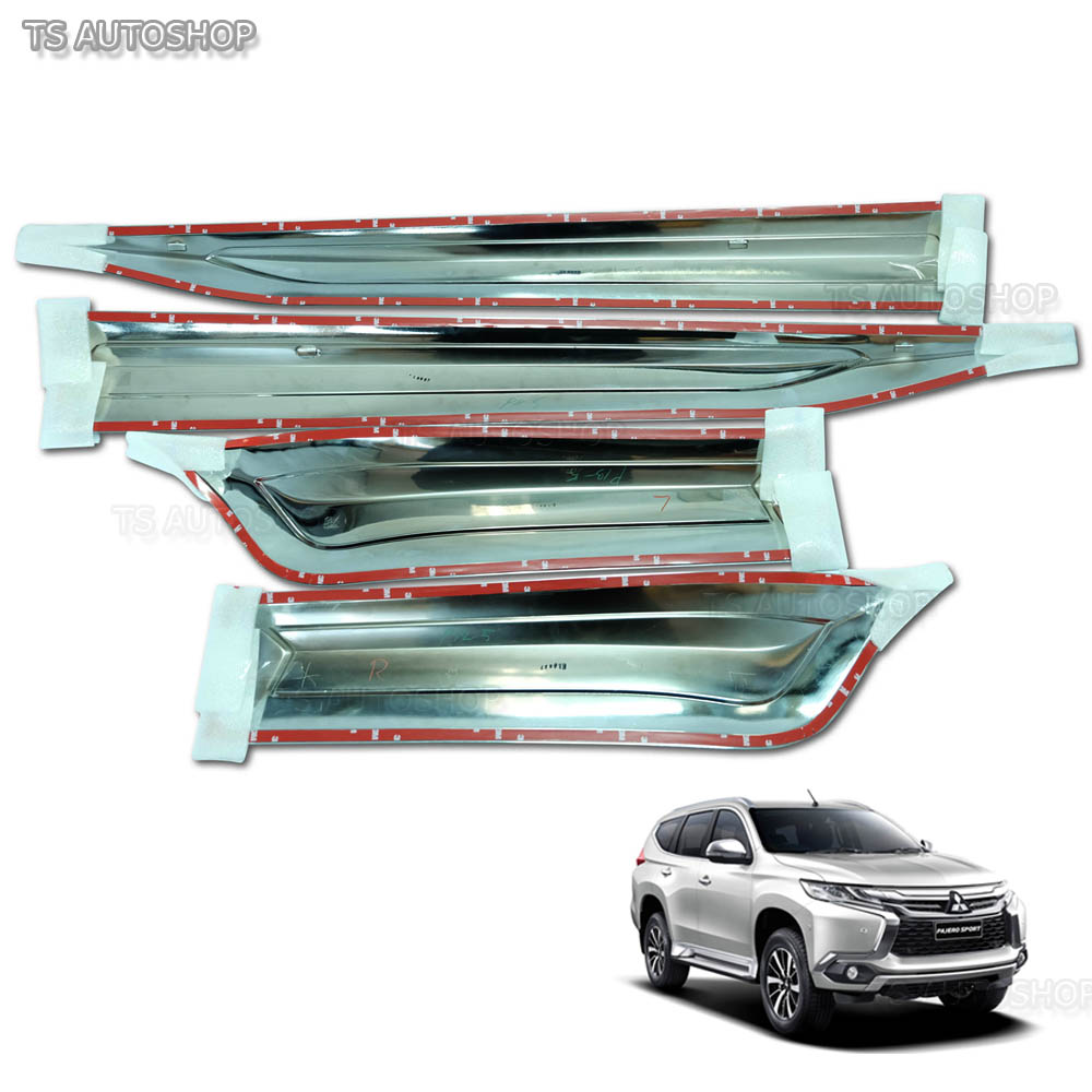 Fitt Chrome Side Body Molding Cover For Mitsubishi Montero Pajero Sport
