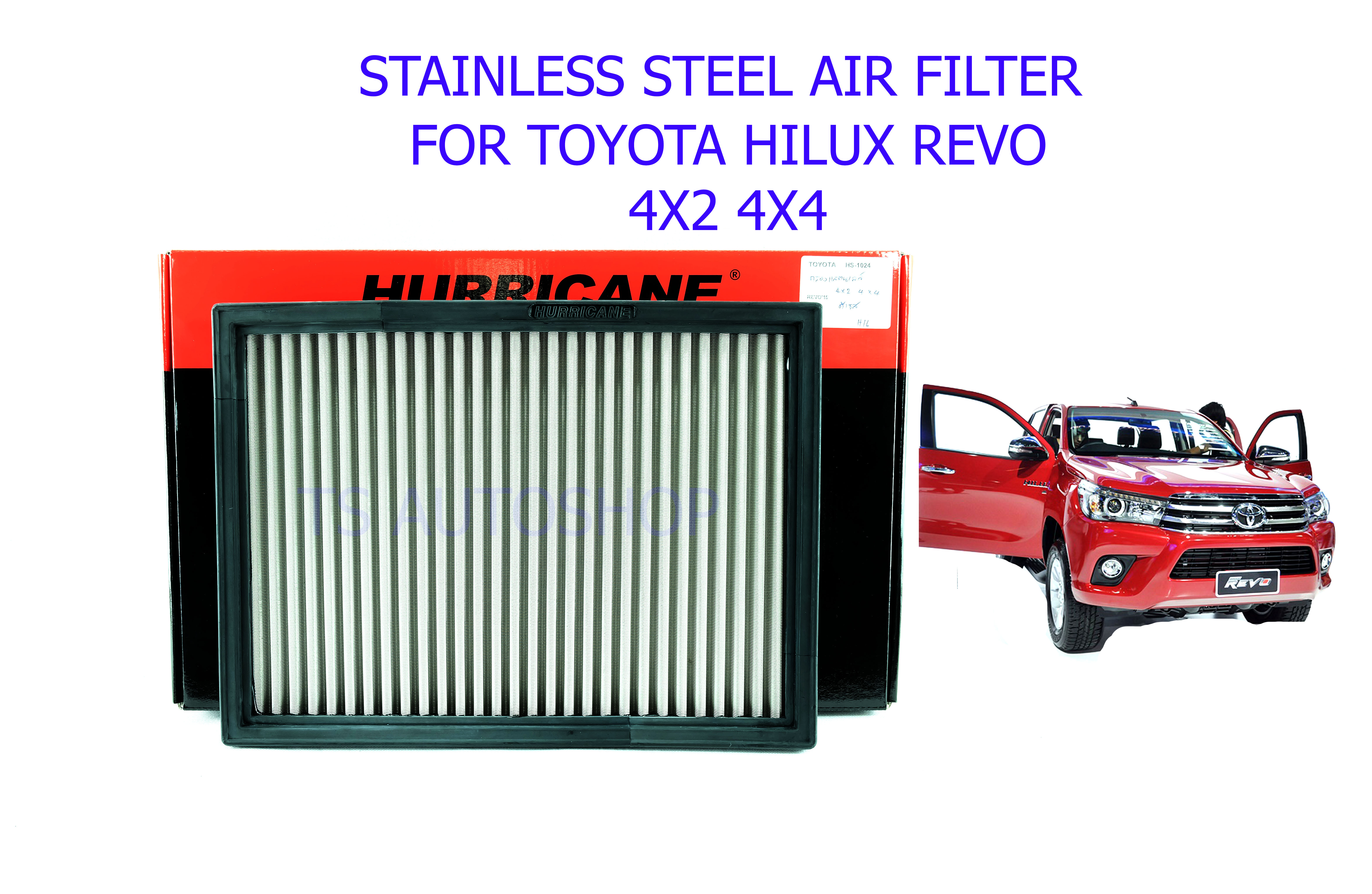 HURRICANE STAINLESS AIR FLOW FILTER FOR TOYOTA HILUX VIGO CHAMP 2005-14 SR5 MK6