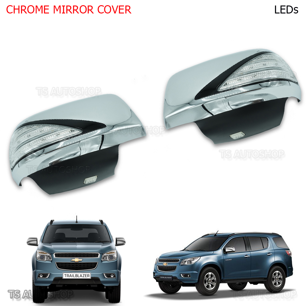 Fitt Chrome Mirror Cover Signal Light Led Fits Chevrolet Trailblazer 2012 2016
