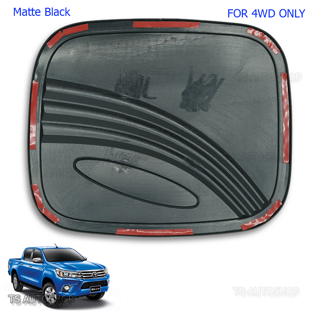 TRD Black Fuel Gas Tank Cap Door Cover For Toyota Hilux Revo M70 Sr5