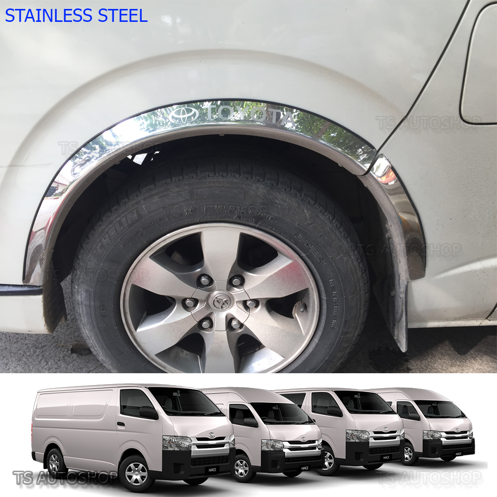 Fits Toyota Hiace Commuter D4D 2008 2016 Stainless 4Door Fender Flare
