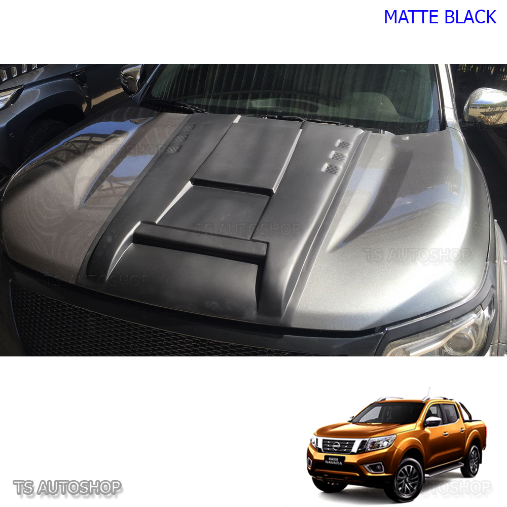 Matte Black Front Hood Scoop For Nissan Navara Frontier Np300 15