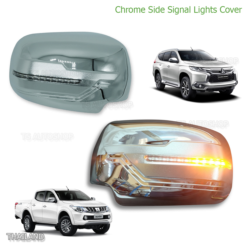 Chrome Wing Mirror Cover With Led For Mitsubishi Montero Pajero Sport 2016 2017 eBay