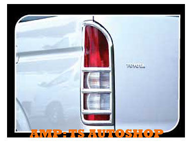 CHROME TAIL LIGHT LAMP COVER TRIM FOR TOYOTA HIACE COMMUTER VAN 2008-2014