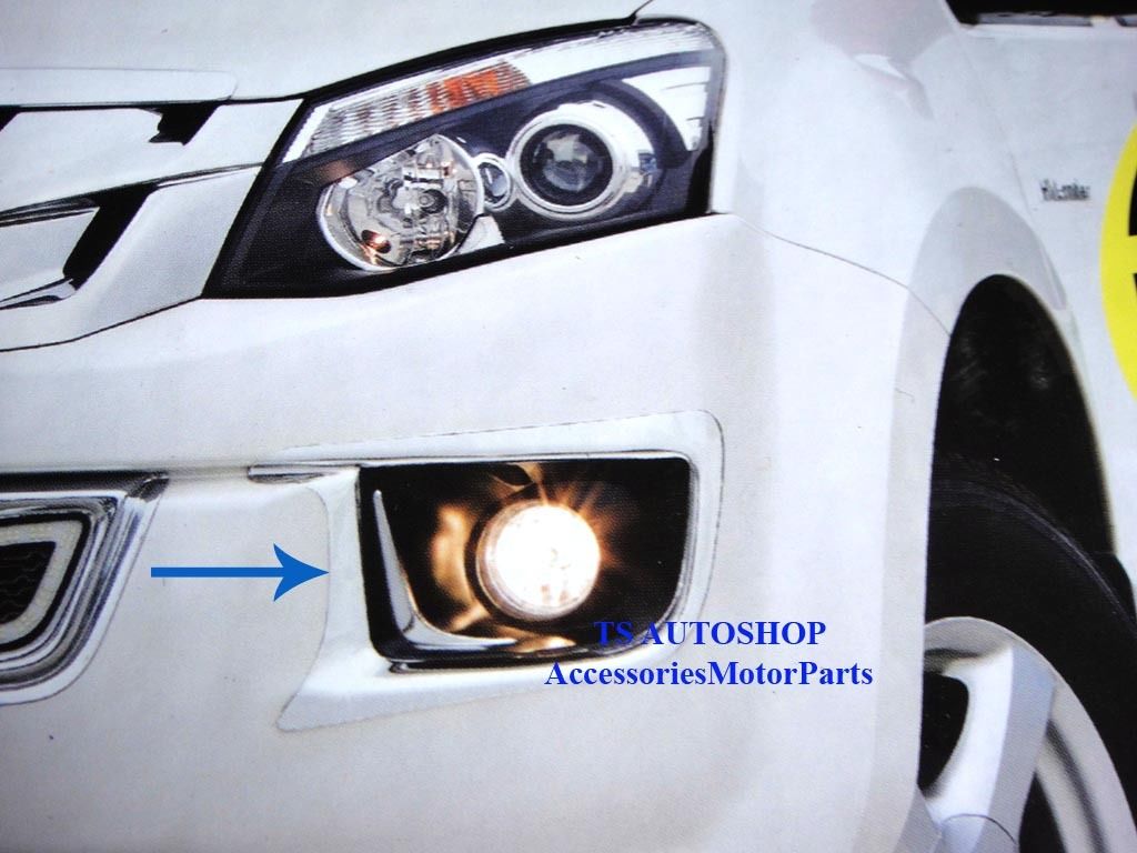 CHROME FOG LIGHT LAMP COVER TRIM FOR ALL NEW ISUZU D-MAX 2012 PICK UP v.2