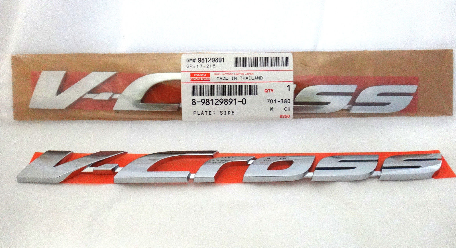 【年中無休】 2012-2014 For Isuzu D-MAX DMAX Pair Logo Side Chrome V-Cross アクセサリー