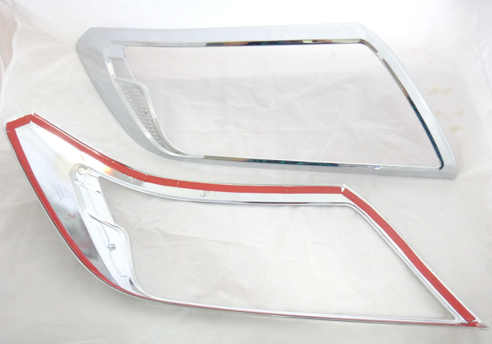 FOR NEW NISSAN NAVARA NP300 2014 L//K CHROME FRONT HEAD LAMP LIGHT COVER TRIM