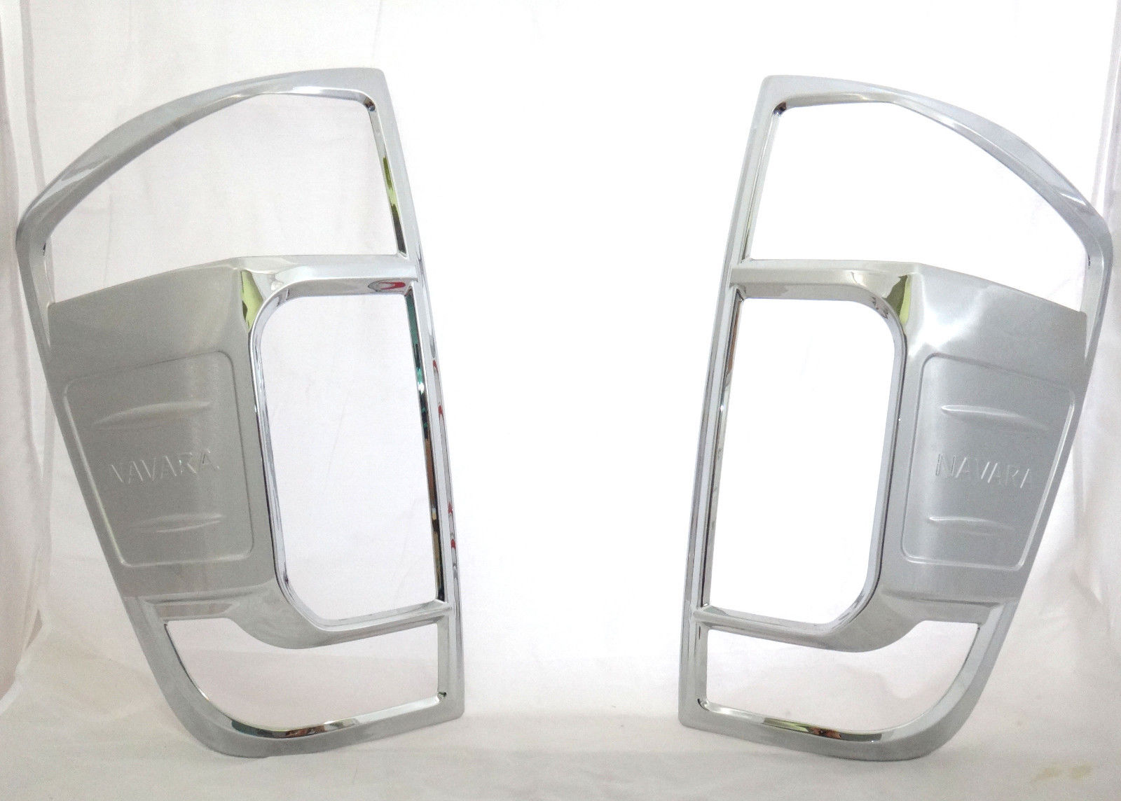 FOR NEW NISSAN NAVARA NP300 2014 L//K CHROME FRONT HEAD LAMP LIGHT COVER TRIM